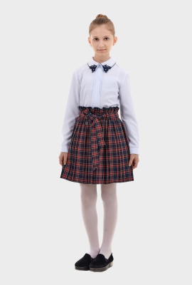 Юбка-плиссе с декоративным бантом