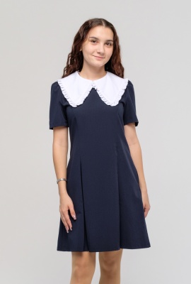 Платье приталенное со съемным воротничком