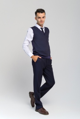 Модистка жилет 129-033-09Д синий