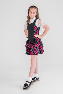 Сарафан с декоративными бантами