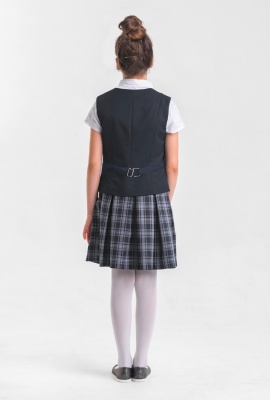 Жилет для девочки синяя спинка