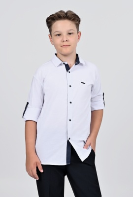 Рубашка д/м EMRE д/р 1703 (синяя вст.)