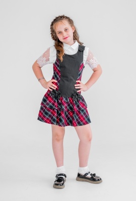 Сарафан с декоративными бантами