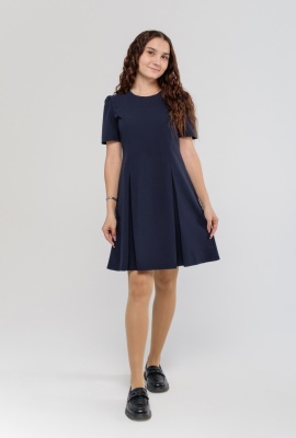 Платье приталенное со съемным воротничком