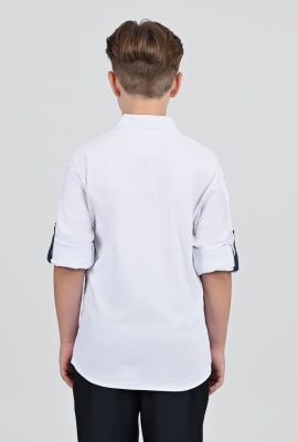 Рубашка д/м EMRE д/р 1703 (синяя вст.)