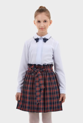 Юбка-плиссе с декоративным бантом