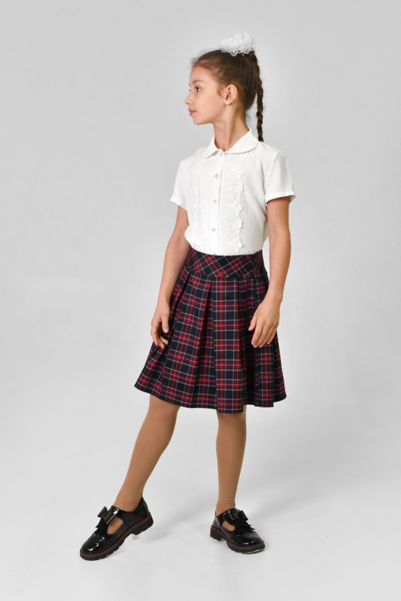 Юбка ДелСти д/д 044-20 сине-бордовая фото 3